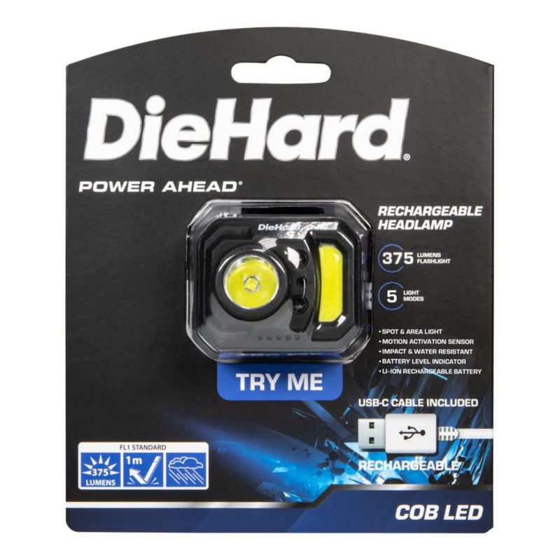 Linterna LED COB DieHard 41-6642 375 lúmenes resistente al agua