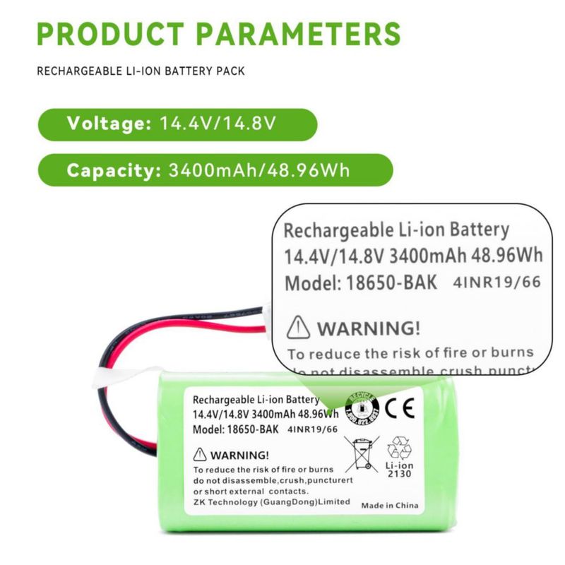 Batería RDSJ 3400 mAh 14.4 V/14.8 V Lefant M1/M201