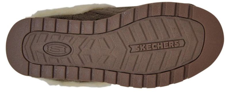 Pantufla Skechers Keepsakes para mujer talla 6 W US color gris topo/natural