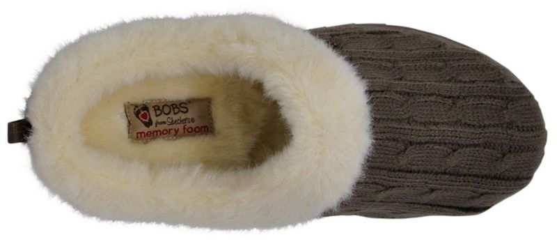 Pantufla Skechers Keepsakes para mujer talla 6 W US color gris topo/natural