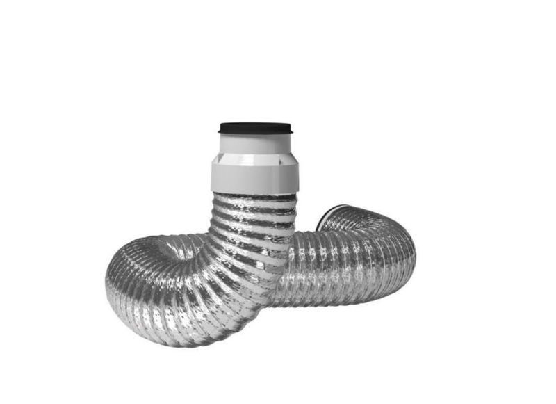 Kit de ventilación semirrígido para secadora Imperial 183 cm x 10 cm aluminio