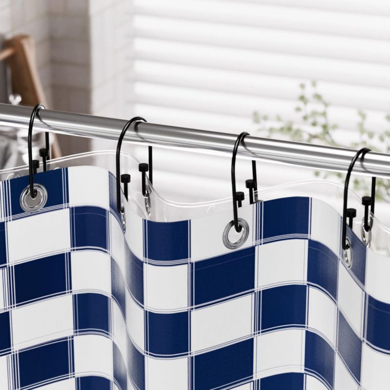 Ganchos para Cortina de Ducha AmazerBath 12 uds Negro Antióxido