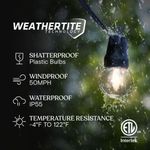 Luces de Cadena Solar Brightech 27 pies impermeables de 12 bombillas