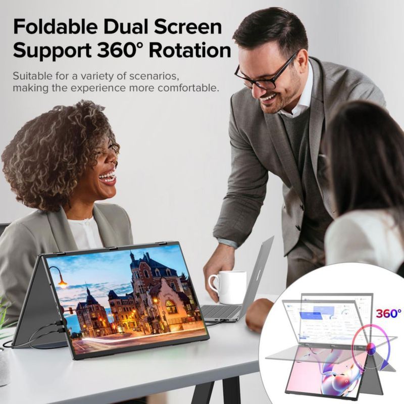 Monitor portátil sibolan de 185" FHD 100 % sRGB USB‑C