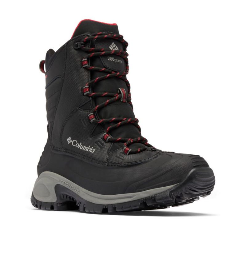 Botas Columbia Bugaboot III negras/rojas 30 cm de ancho