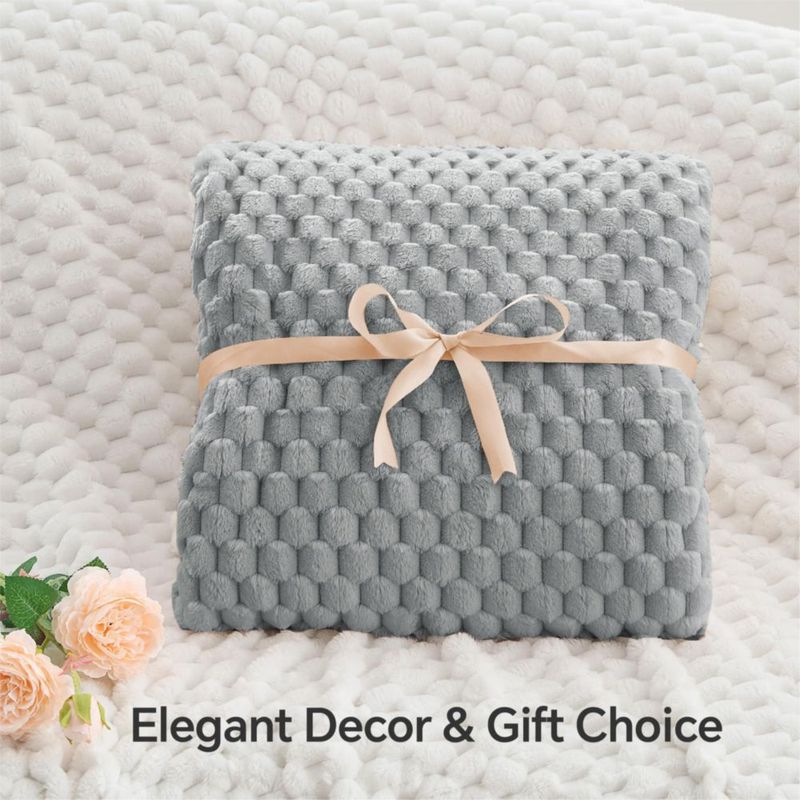 Manta BEDELITE 152x127 cm Gris Suave y Acogedora – Regalo Ideal