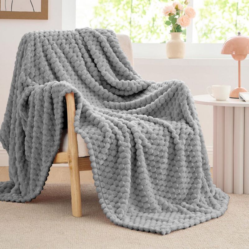 Manta BEDELITE 152x127 cm Gris Suave y Acogedora – Regalo Ideal
