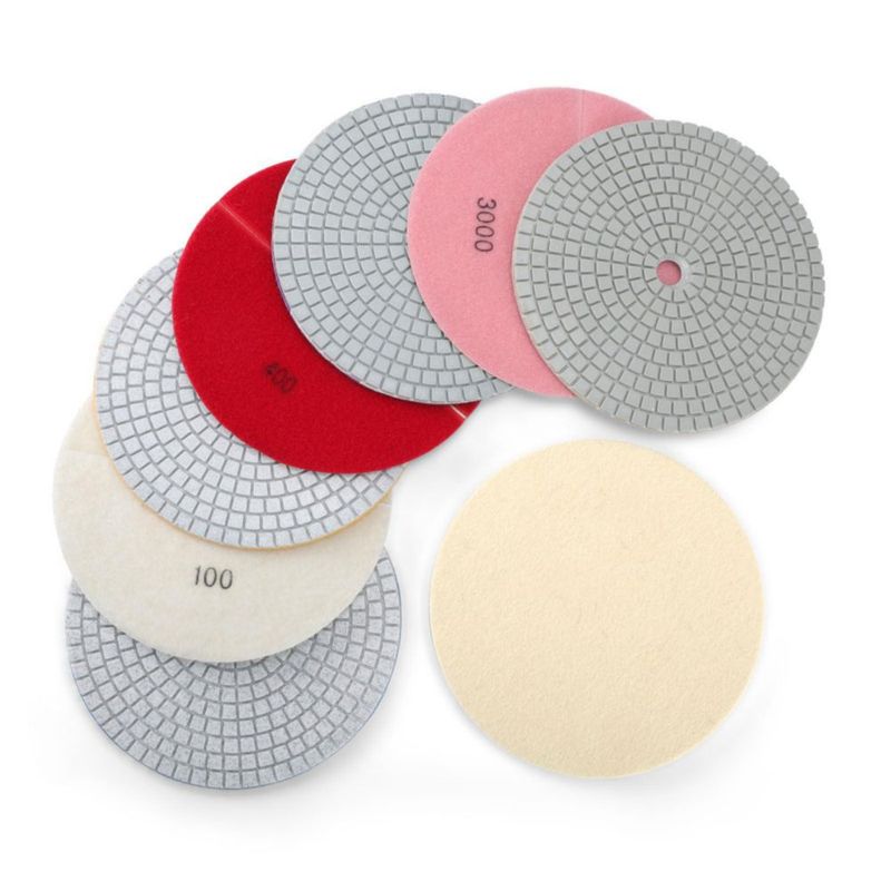 Almohadillas de Pulido WORKEASE 18 cm 8 piezas 50‑3000 Granulometría