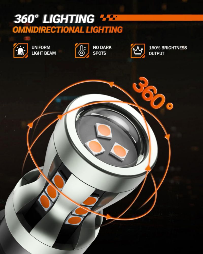 Bombilla LED SEALIGHT 3157 Intermitente Ámbar 2700K Pack de 2
