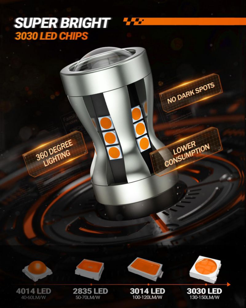 Bombilla LED SEALIGHT 3157 Intermitente Ámbar 2700K Pack de 2