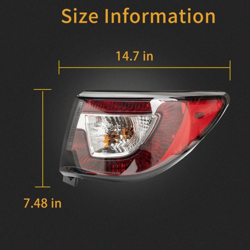 Luz Trasera Derecha MiKaFex para Chevy Traverse 2013‑2017