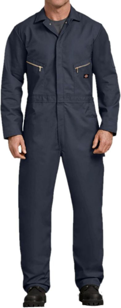 Overol Dickies 4XL Azul Marino Oscuro de Sarga con Cremallera