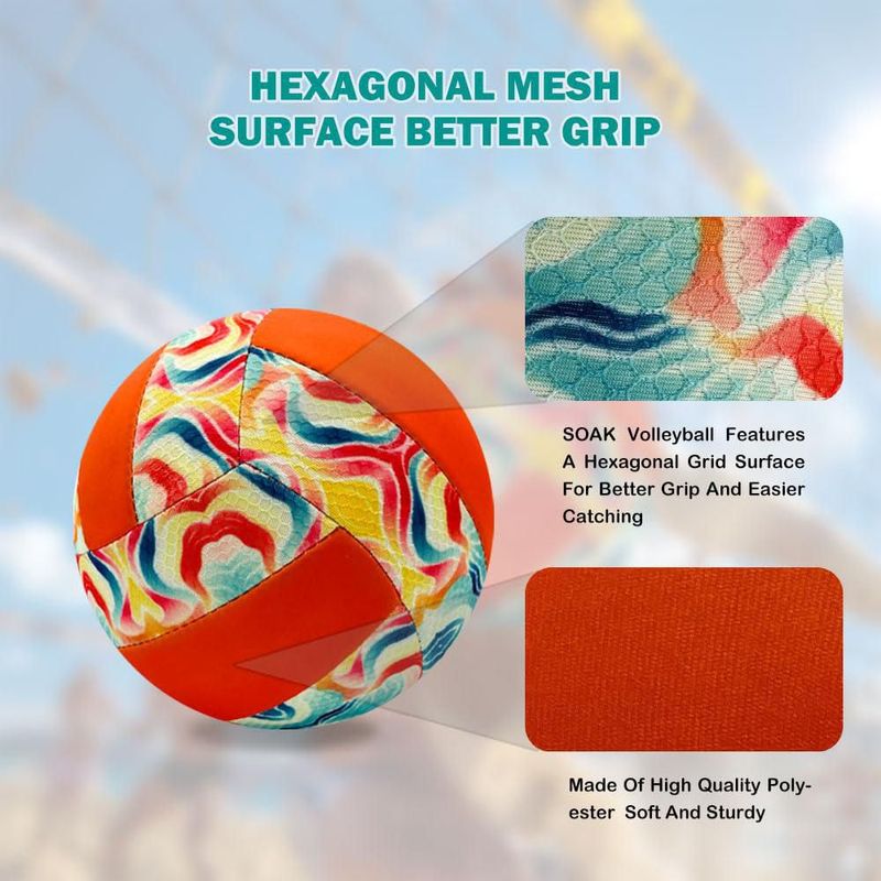 Voleibol SOAK talla 5 que brilla en la oscuridad e impermeable