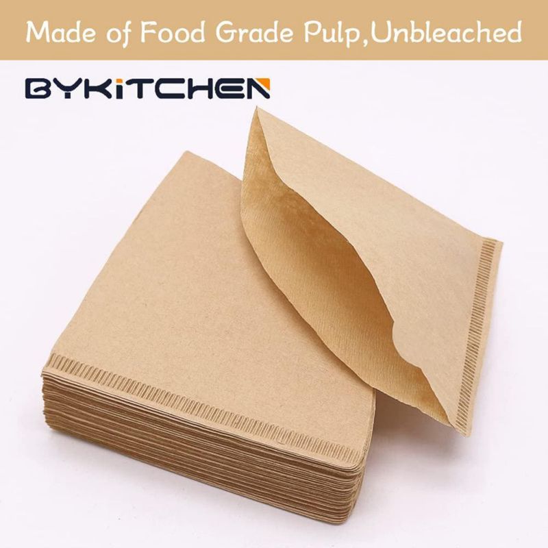 Filtro de Café BYKITCHEN V02 12 cm Paquete de 200 Natural