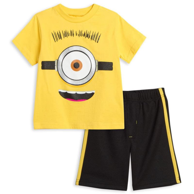 Conjunto de camiseta UNIVERSAL 5T Amarillo y Negro Minions