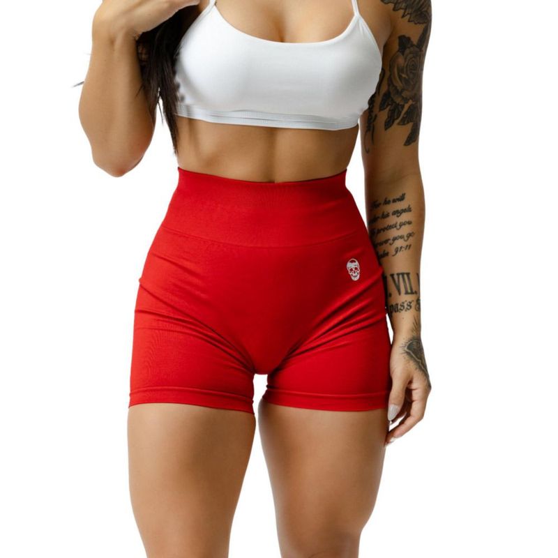 Shorts Gymreapers Infinity de Cintura Alta con Fruncido (Carolina)