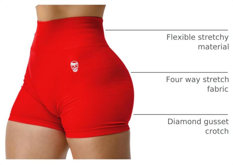 Shorts Gymreapers Infinity de Cintura Alta con Fruncido (Carolina)