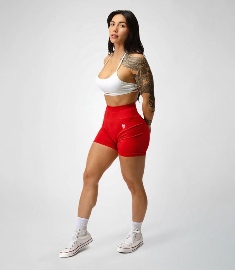 Shorts Gymreapers Infinity de Cintura Alta con Fruncido (Carolina)