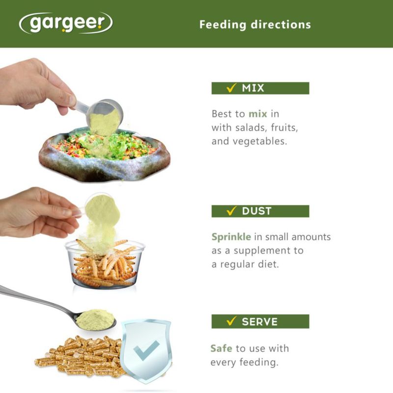 Suplemento para Ensalada Gargeer 57 ml para Tortugas de Bosque – Hecho en EE. UU.