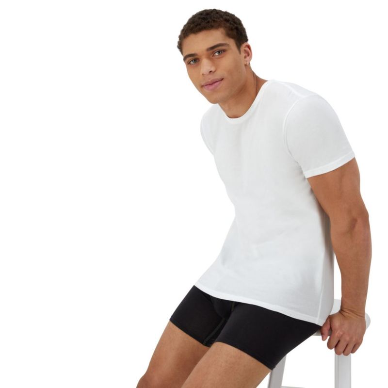 Camiseta interior Hanes Ultimate para Hombre Pack de 4 Algodón-Elástico