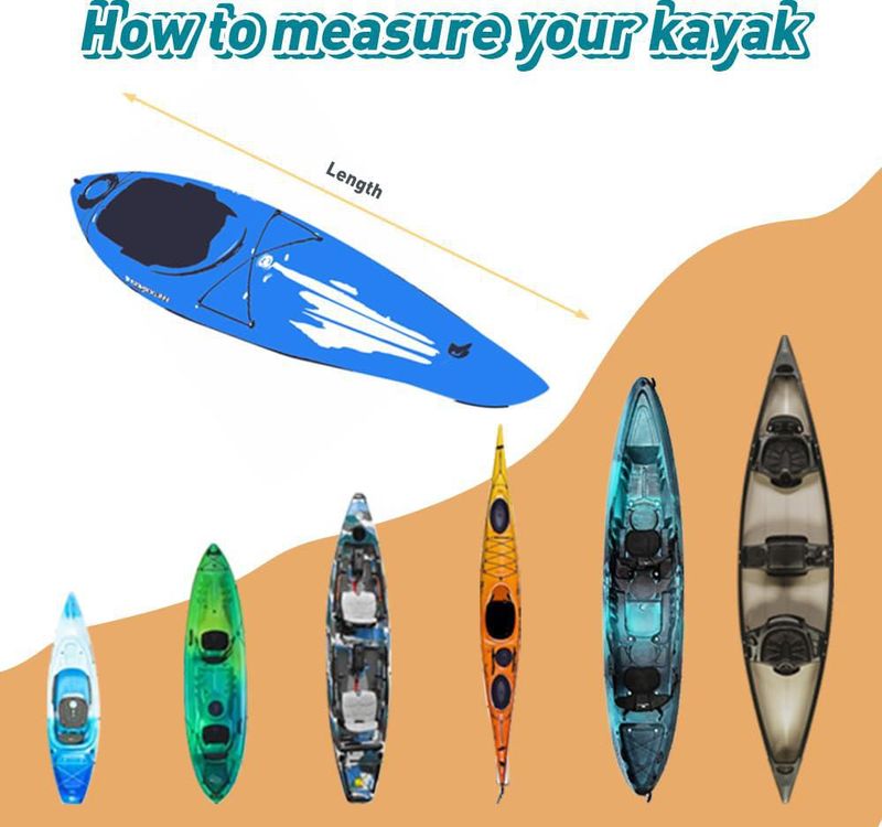 Funda para Kayak Smikodo 4‑5 m Gris 600D Impermeable UV