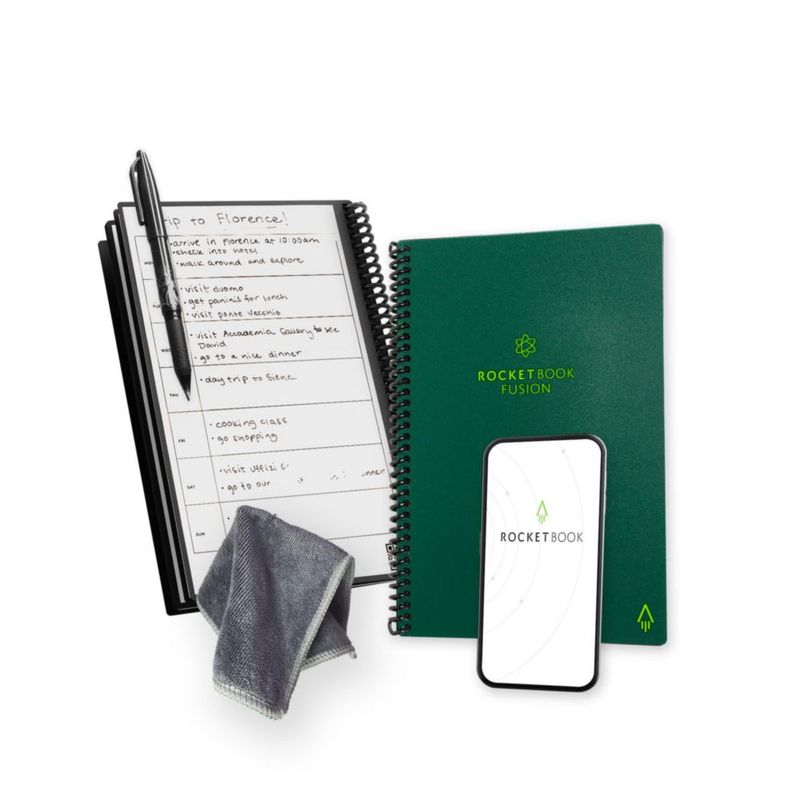Planificador Rocketbook Fusion reutilizable verde 17 x 22 cm