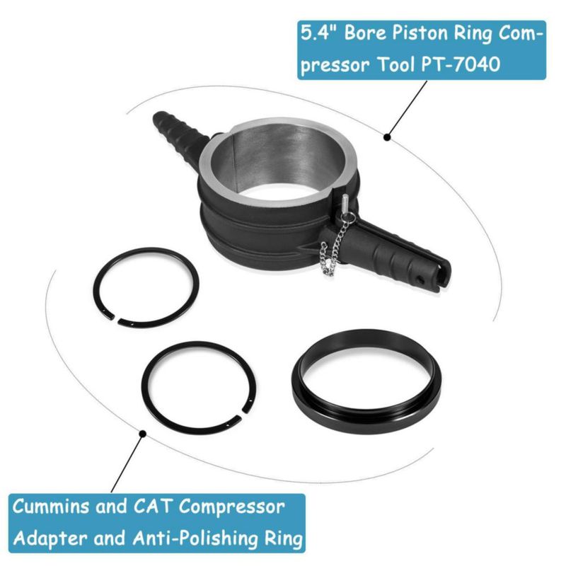 Kit de Compresor de Anillos de Pistón E-cowlboy 5.4" PT-7040