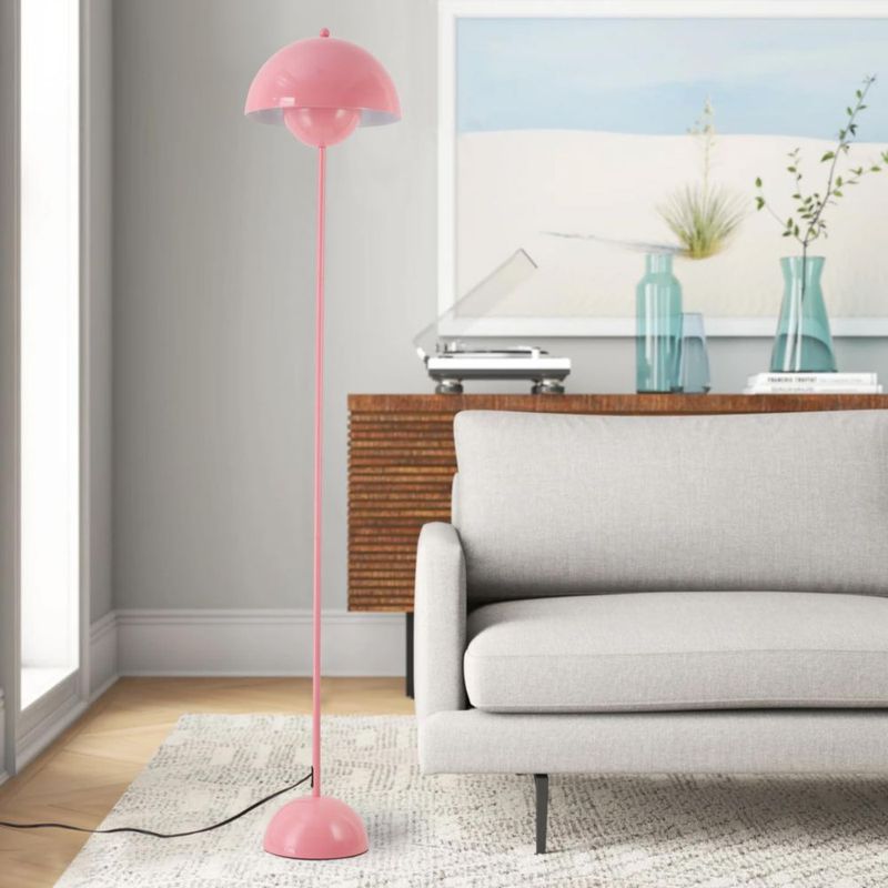 Lámpara de pie COSYLUX 164 cm Rosa claro con certificación ETL
