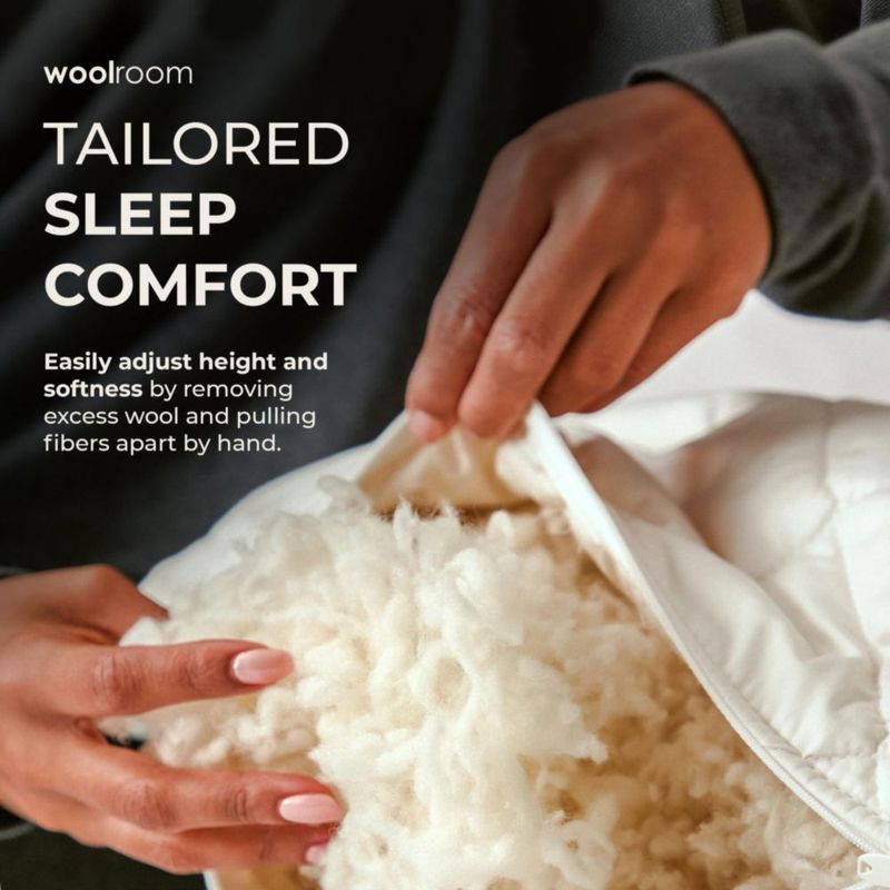 Almohada WOOLROOM Lavable de Lana Estándar 64 cm
