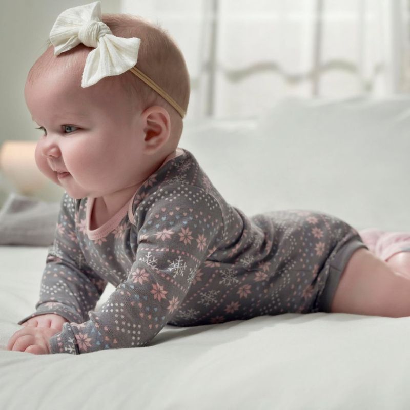 Bodys Gerber para bebé niña de manga larga pack de 6 100 % algodón