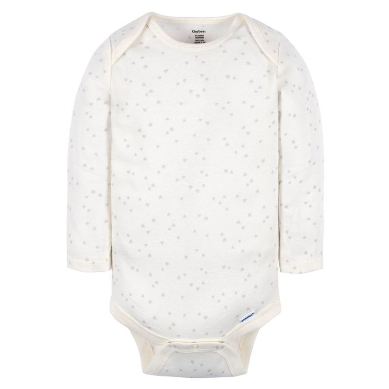 Bodys Gerber para bebé niña de manga larga pack de 6 100 % algodón