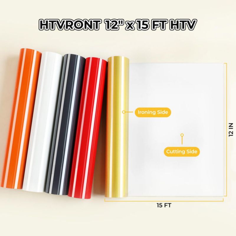 Vinilo de transferencia térmica HTVRONT 30 cm × 46 m Verde oliva (HTV)