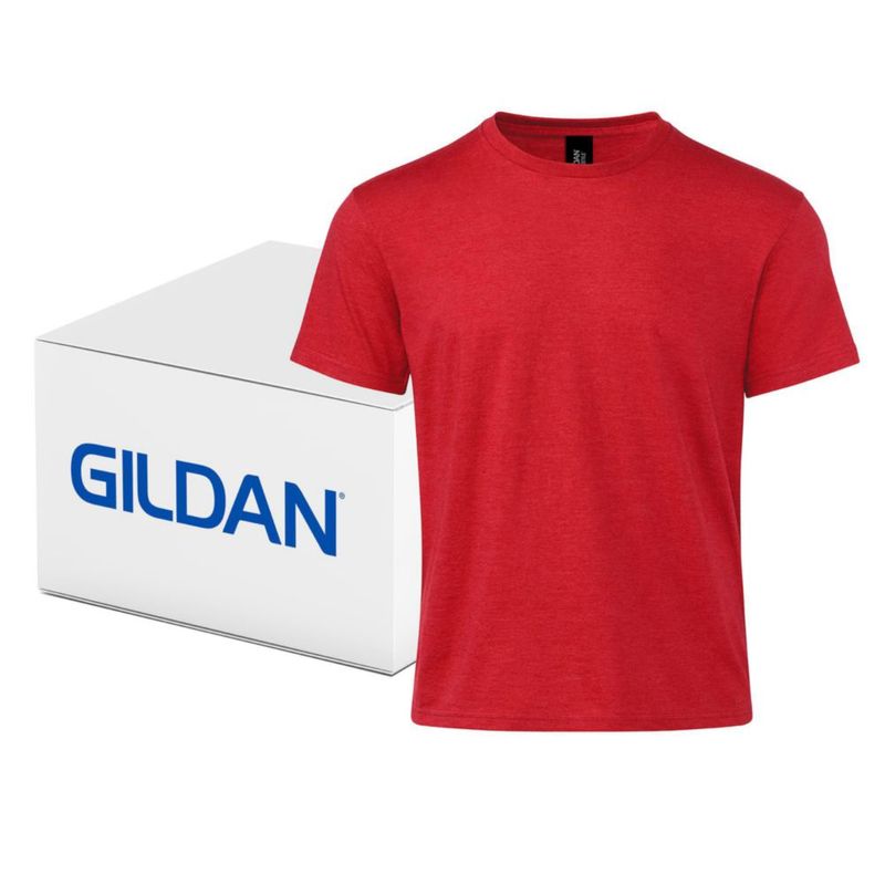 Camiseta Gildan talla 3XL color Rojo Mist - Pack de 36