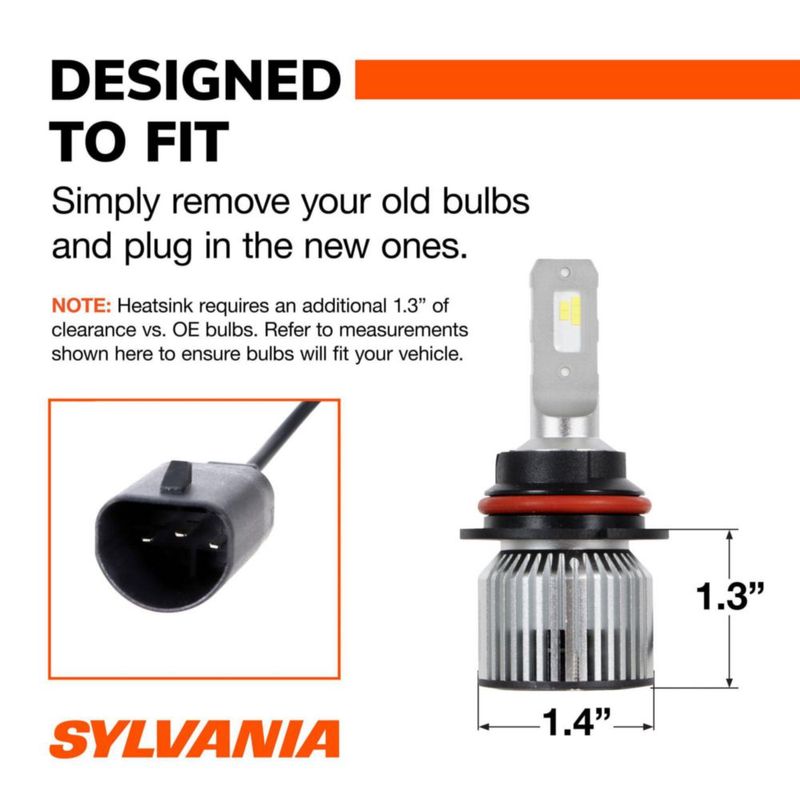 Bombilla LED SYLVANIA 9007 6000K Blanco Frío Pack de 2
