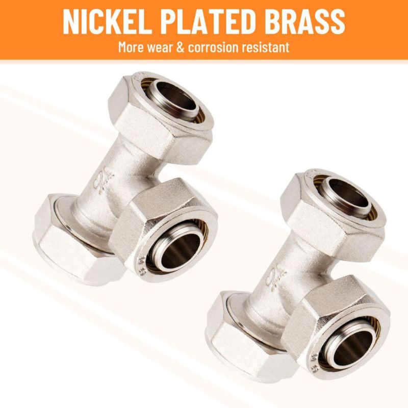 Codo en T de 3/4" TRUCFUSION para aire 200 PSI paquete de 4
