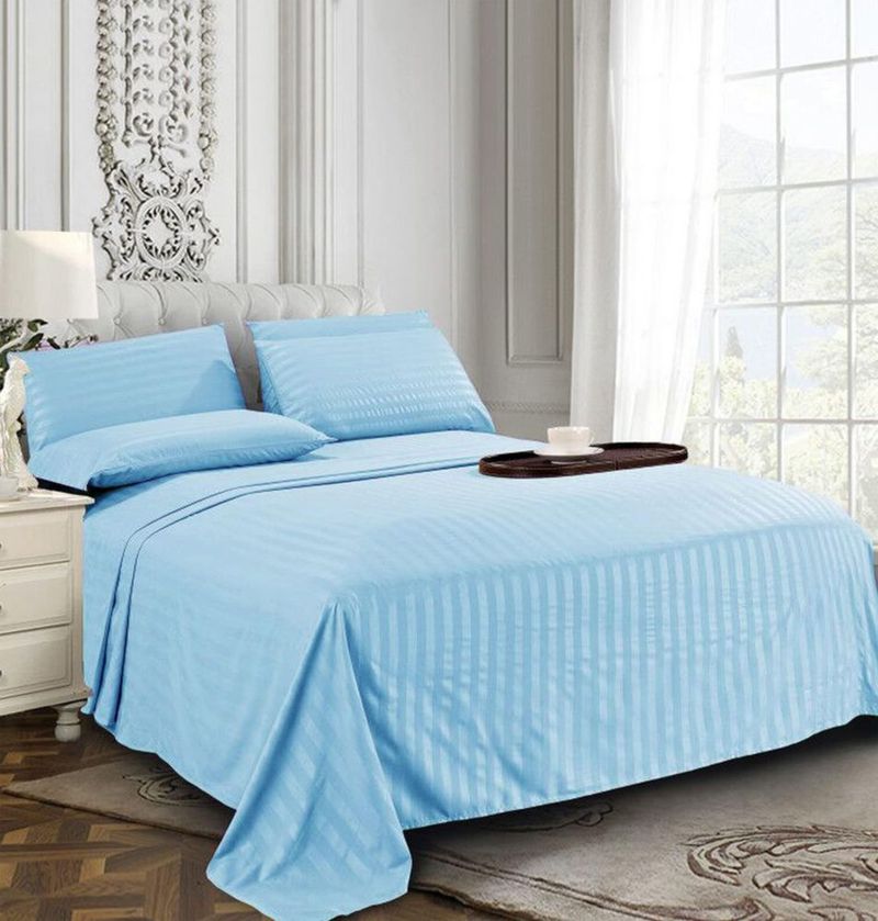 Juego de sábanas Elegant Comfort King Aqua Blue de 6 piezas