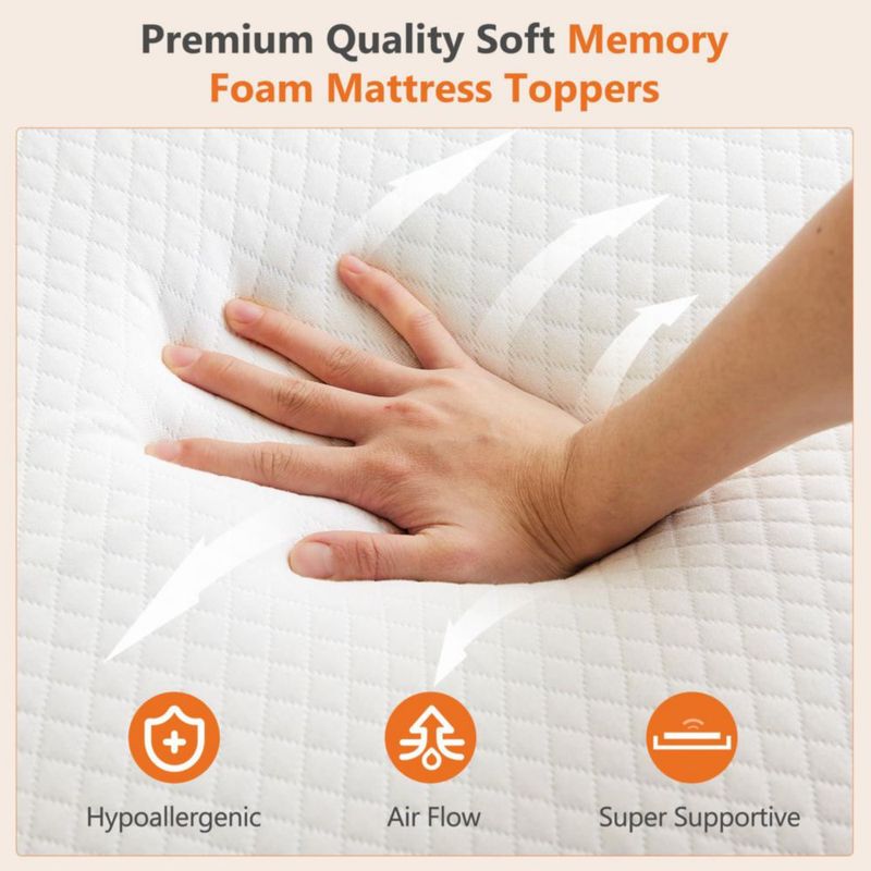 Sobrecolchón Sweetcrispy Queen de 5 cm de espuma viscoelástica