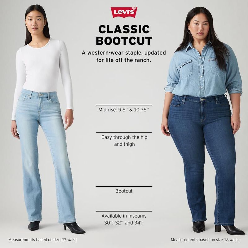 Levi's Jeans Bootcut de Cintura Media Entrepierna 81 cm