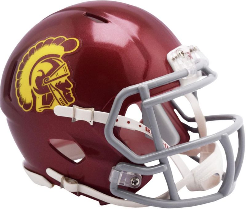 Mini casco de fútbol americano Riddell 15 cm USC Trojans 2022