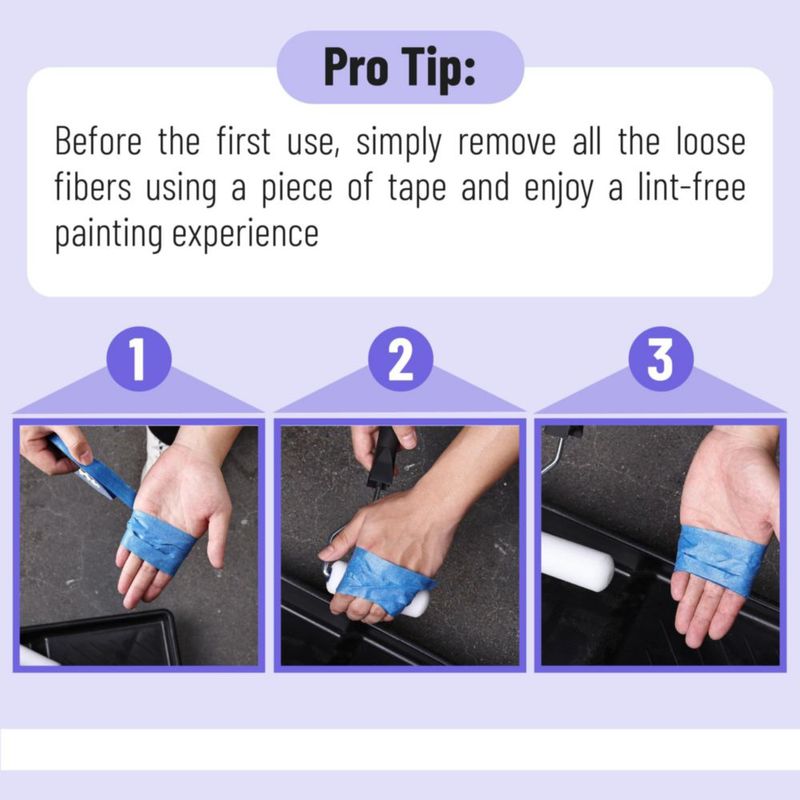 Rodillo de Pintura Bates Choice 5 cm - Pack de 3 Cubiertas de Espuma