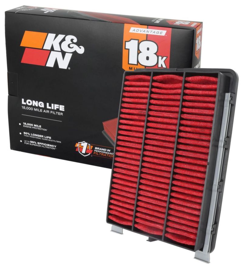 Filtro de aire del motor K&N KNA-5046 de larga vida 18 000 millas