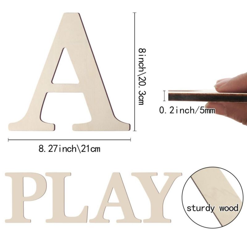 Letra de madera Benlarky 20 cm A para pintar