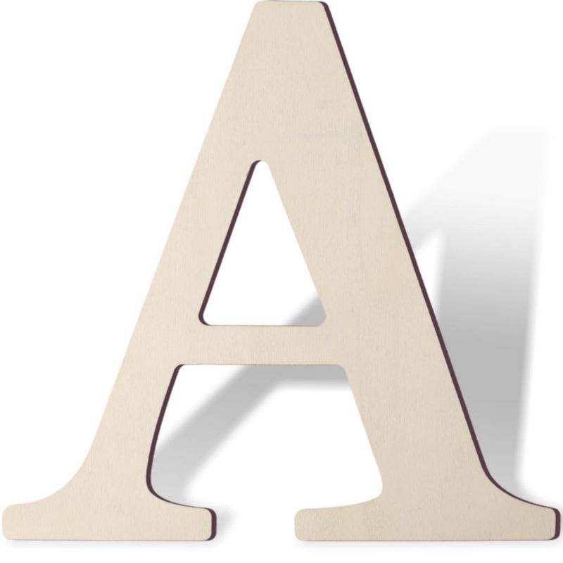 Letra de madera Benlarky 20 cm A para pintar