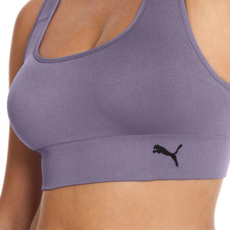 Sujetador Deportivo PUMA Sin Costuras Blanco Talla Grande de Absorción de Humedad