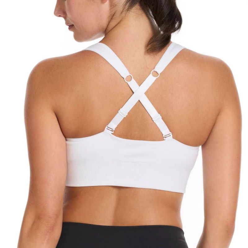 Sujetador Deportivo PUMA Sin Costuras Blanco Talla Grande de Absorción de Humedad