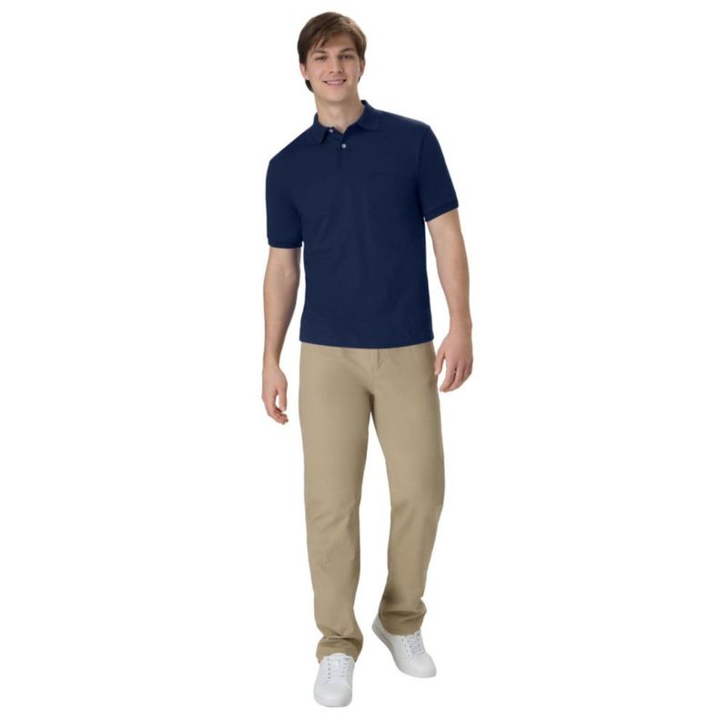 Polo Hanes de Jersey con bolsillo pack de 2 talla S azul marino