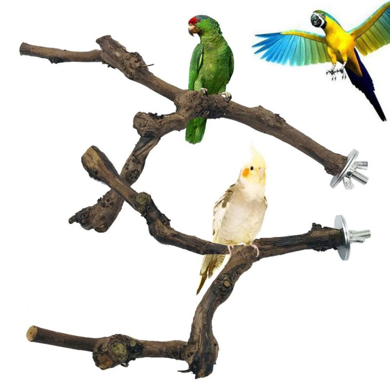 Percha de Vid para Pájaros Allazone 23‑30 cm – Pack de 4