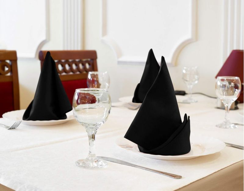 Servilleta de Tela Utopia Kitchen Negra 46 cm - Pack de 288