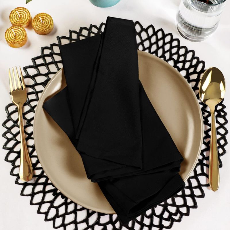 Servilleta de Tela Utopia Kitchen Negra 46 cm - Pack de 288