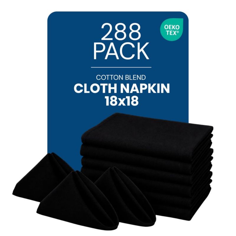 Servilleta de Tela Utopia Kitchen Negra 46 cm - Pack de 288